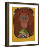 Smile Grizzley-Jennie Cooley-Framed Giclee Print