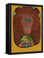 Smile Grizzley-Jennie Cooley-Framed Stretched Canvas