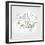 Smile it's Friday Typography-maxmitzu-Framed Art Print