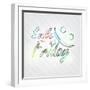 Smile it's Friday Typography-maxmitzu-Framed Art Print