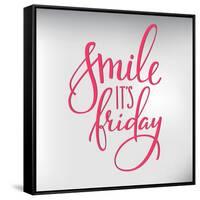 Smile its Friday Lettering-Lelene-Framed Stretched Canvas