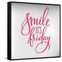 Smile its Friday Lettering-Lelene-Framed Stretched Canvas