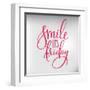 Smile its Friday Lettering-Lelene-Framed Art Print