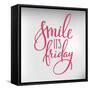 Smile its Friday Lettering-Lelene-Framed Stretched Canvas
