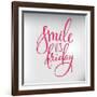 Smile its Friday Lettering-Lelene-Framed Art Print