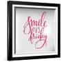 Smile its Friday Lettering-Lelene-Framed Art Print