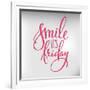 Smile its Friday Lettering-Lelene-Framed Art Print