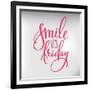 Smile its Friday Lettering-Lelene-Framed Art Print