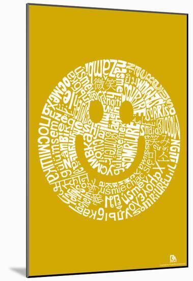 Smile Languages Text Poster-null-Mounted Poster