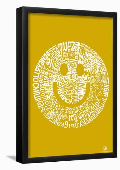 Smile Languages Text Poster-null-Framed Poster