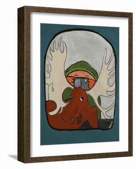 Smile Moose-Jennie Cooley-Framed Giclee Print