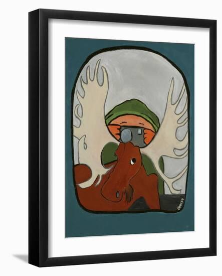 Smile Moose-Jennie Cooley-Framed Giclee Print