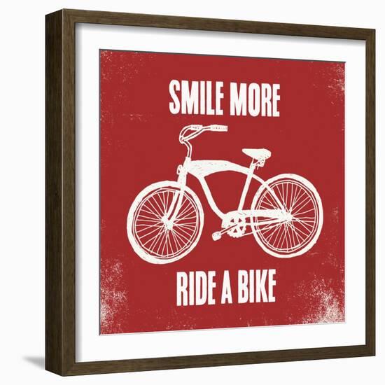 Smile More Ride a Bike-Evangeline Taylor-Framed Art Print