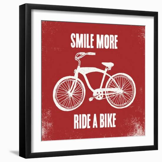 Smile More Ride a Bike-Evangeline Taylor-Framed Art Print