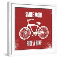 Smile More Ride a Bike-Evangeline Taylor-Framed Art Print