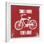 Smile More Ride a Bike-Evangeline Taylor-Framed Art Print