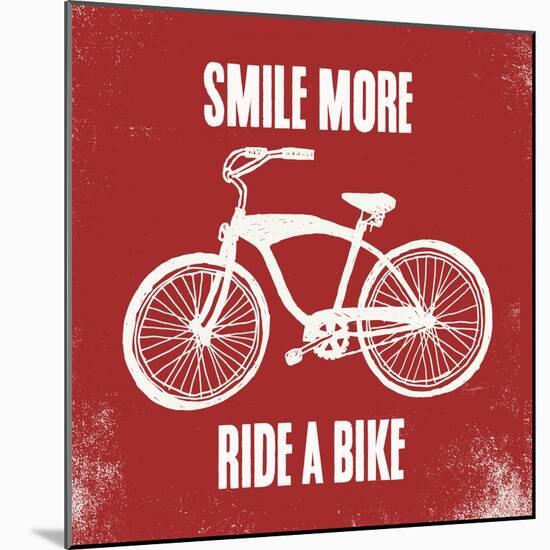 Smile More Ride a Bike-Evangeline Taylor-Mounted Art Print