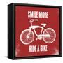 Smile More Ride a Bike-Evangeline Taylor-Framed Stretched Canvas