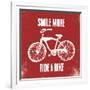 Smile More Ride a Bike-Evangeline Taylor-Framed Art Print