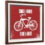 Smile More Ride a Bike-Evangeline Taylor-Framed Art Print