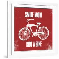 Smile More Ride a Bike-Evangeline Taylor-Framed Art Print