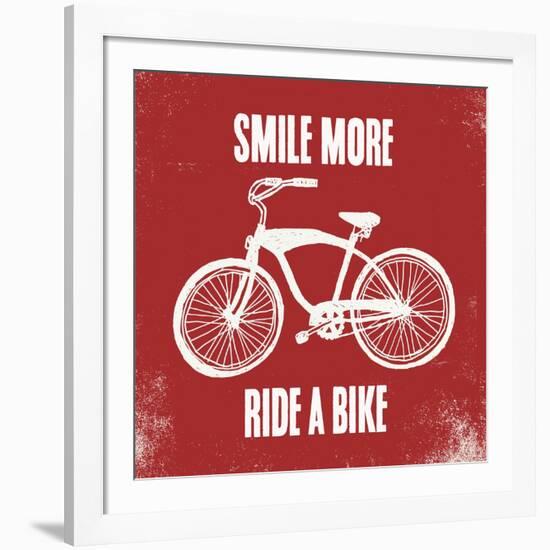 Smile More Ride a Bike-Evangeline Taylor-Framed Art Print