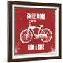 Smile More Ride a Bike-Evangeline Taylor-Framed Art Print