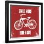 Smile More Ride a Bike-Evangeline Taylor-Framed Art Print