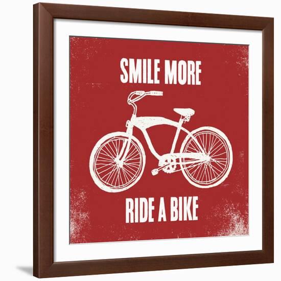 Smile More Ride a Bike-Evangeline Taylor-Framed Art Print