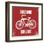 Smile More Ride a Bike-Evangeline Taylor-Framed Art Print