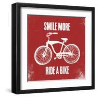 Smile More Ride a Bike-Evangeline Taylor-Framed Art Print