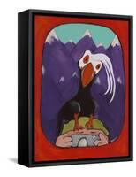 Smile Puffin-Jennie Cooley-Framed Stretched Canvas