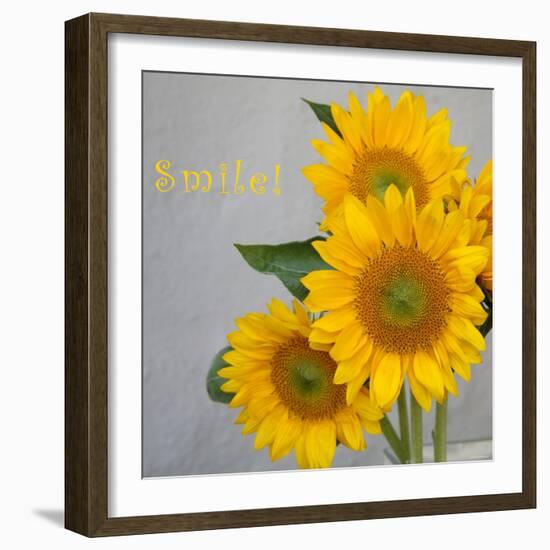 Smile: Sunflower Bouquet-Nicole Katano-Framed Photo