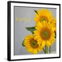 Smile: Sunflower Bouquet-Nicole Katano-Framed Photo