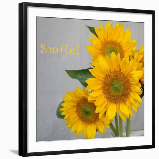 Smile: Sunflower Bouquet-Nicole Katano-Framed Photo