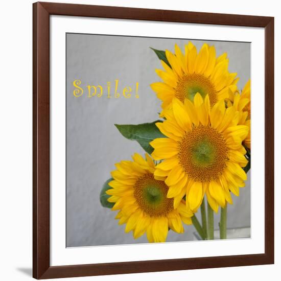 Smile: Sunflower Bouquet-Nicole Katano-Framed Photo