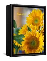 Smile: Sunny Sunflower-Nicole Katano-Framed Stretched Canvas