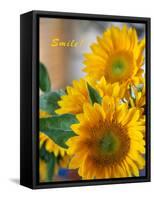 Smile: Sunny Sunflower-Nicole Katano-Framed Stretched Canvas