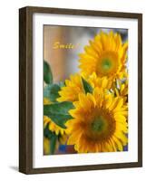 Smile: Sunny Sunflower-Nicole Katano-Framed Photo