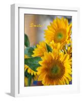 Smile: Sunny Sunflower-Nicole Katano-Framed Photo