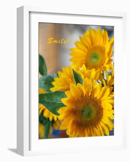 Smile: Sunny Sunflower-Nicole Katano-Framed Photo