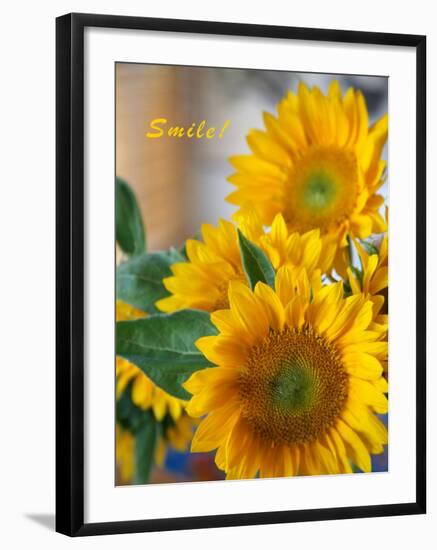 Smile: Sunny Sunflower-Nicole Katano-Framed Photo