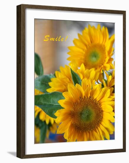 Smile: Sunny Sunflower-Nicole Katano-Framed Photo