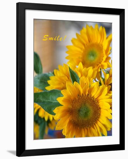 Smile: Sunny Sunflower-Nicole Katano-Framed Photo