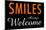Smiles Always Welcome-null-Mounted Poster