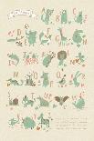 Learn to Count. All Numbers and Funny Cartoon Animals: Cat, Dog, Cow, Horse, Rabbit and Others in C-smilewithjul-Art Print