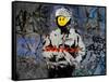 Smiley Face Happy Police Graffiti-null-Framed Stretched Canvas