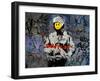 Smiley Face Happy Police Graffiti-null-Framed Art Print