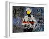 Smiley Face Happy Police Graffiti-null-Framed Art Print