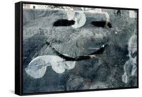 Smiley Face on Frosted Window NYC-null-Framed Stretched Canvas